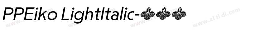 PPEiko LightItalic字体转换